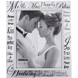 Malden Romantic Black and White Picture Frame